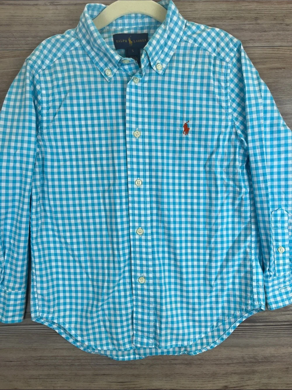 Boy's Polo Ralph Lauren 100% Cotton Gingham Button-Down Shirt Back to School